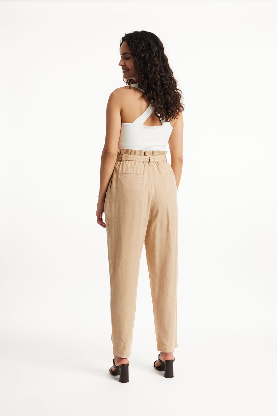People Tree Fair Trade, Ethical & Sustainable Briar Trousers in Sand 100% Organic Cotton