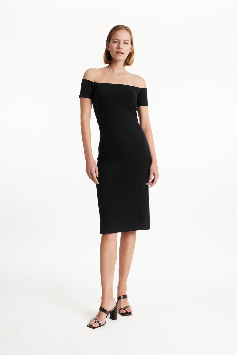 People Tree Fair Trade, Ethical & Sustainable Emer Dress in Black 95% organic certified cotton, 5% elastane