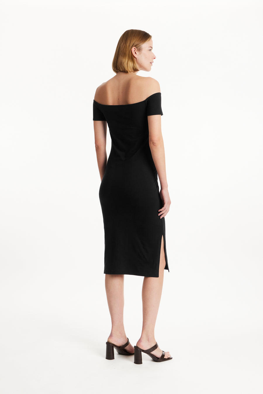 People Tree Fair Trade, Ethical & Sustainable Emer Dress in Black 95% organic certified cotton, 5% elastane