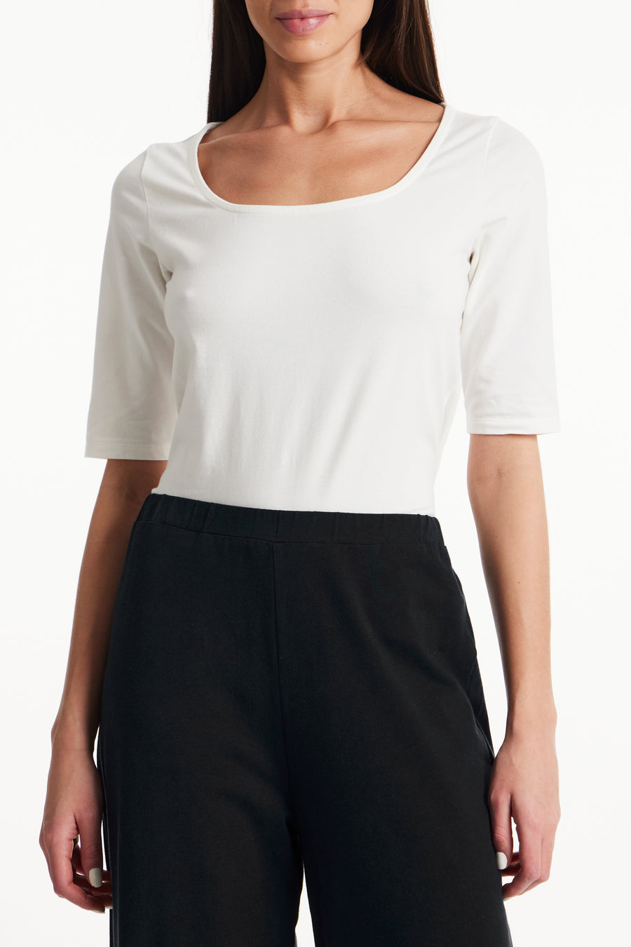 People Tree Fair Trade, Ethical & Sustainable Jacinta trousers in Black 95% organic certified cotton, 5% elastane