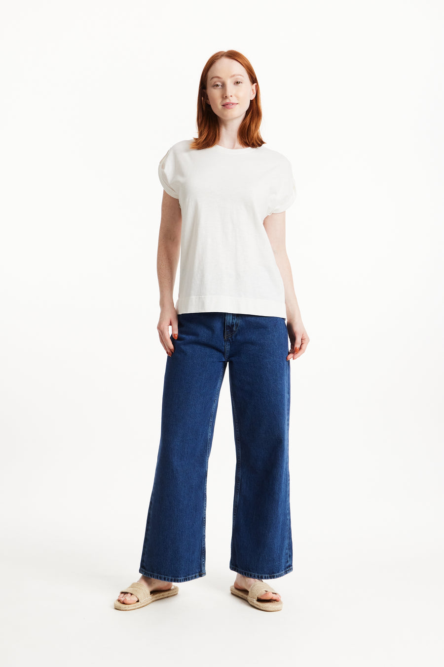 People Tree Fair Trade, Ethical & Sustainable Jayne Slub Tee in Eco white 100% organic certified cotton