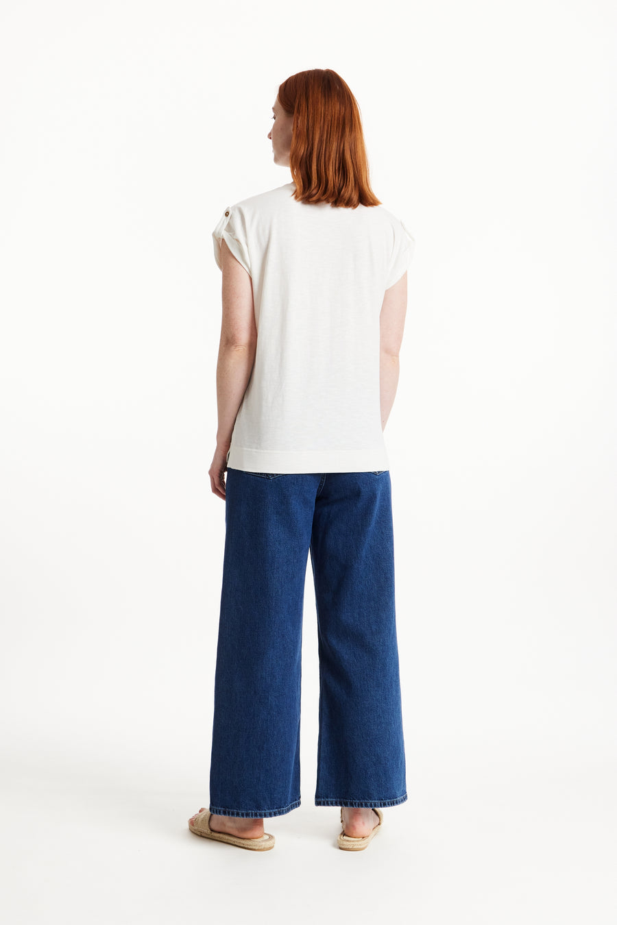 People Tree Fair Trade, Ethical & Sustainable Jayne Slub Tee in Eco white 100% organic certified cotton