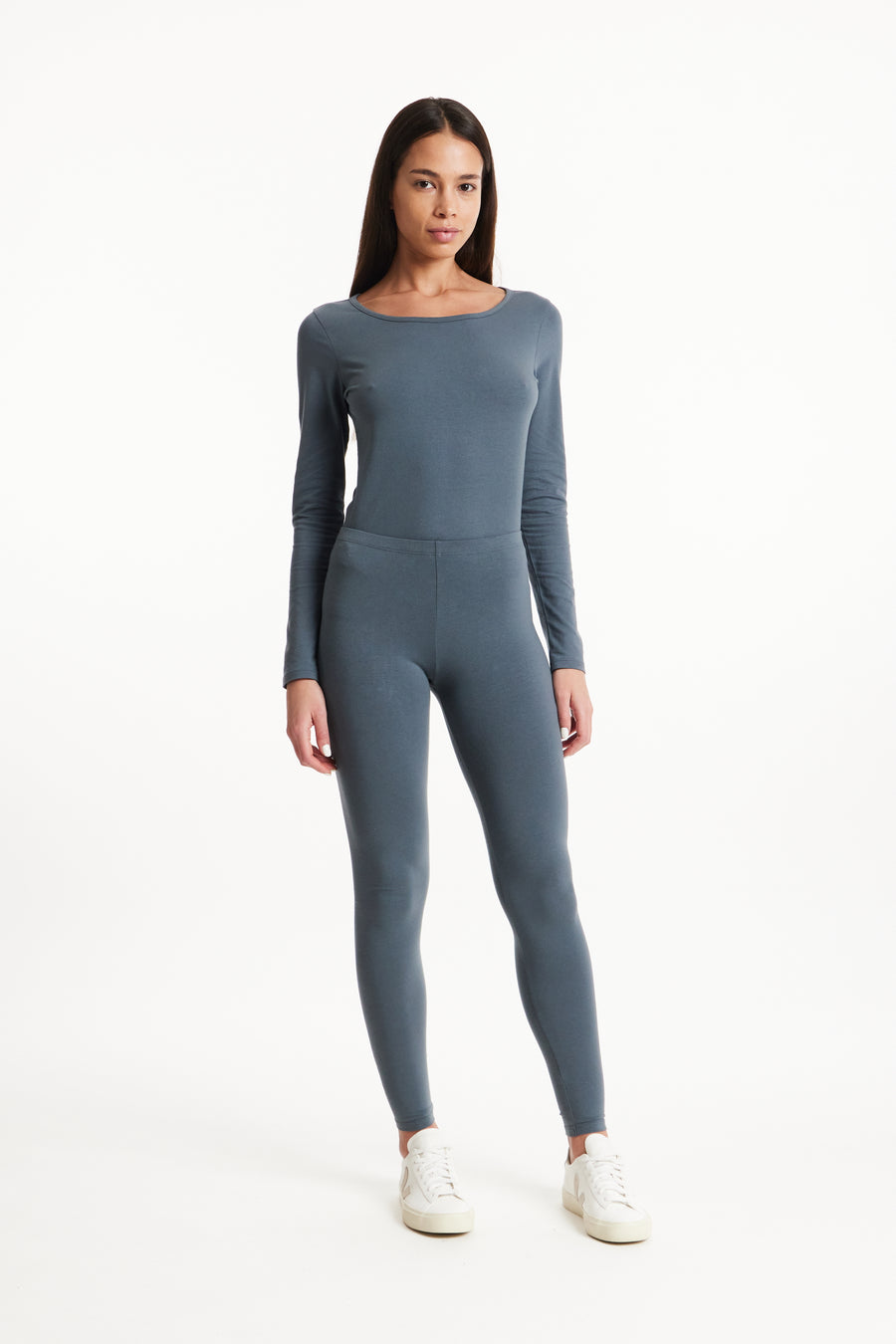 People Tree Fair Trade, Ethical & Sustainable Leggings in Dark grey 95% organic certified cotton, 5% elastane