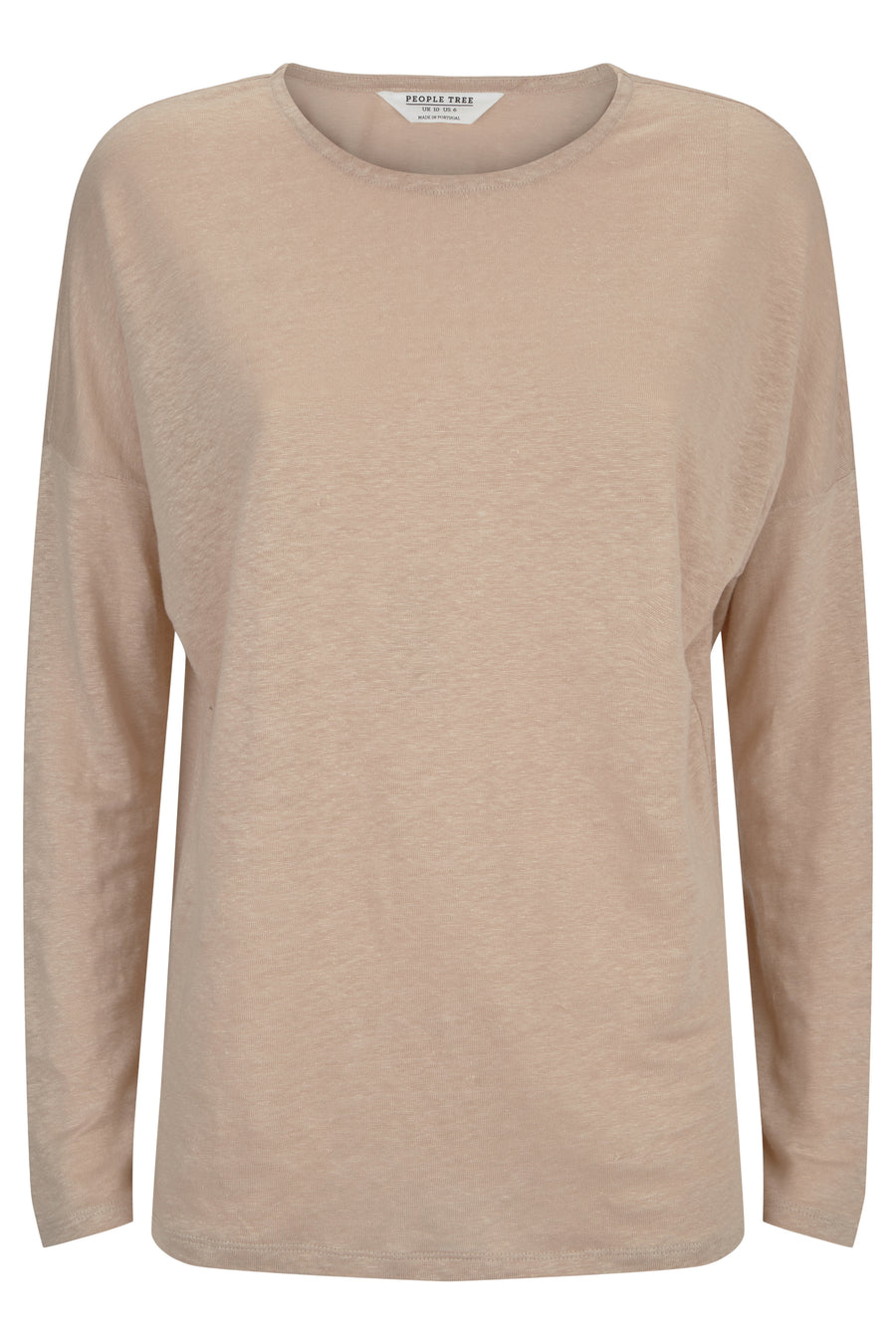 People Tree Fair Trade, Ethical & Sustainable Nerissa Linen Top in Sand 100% organic certified linen