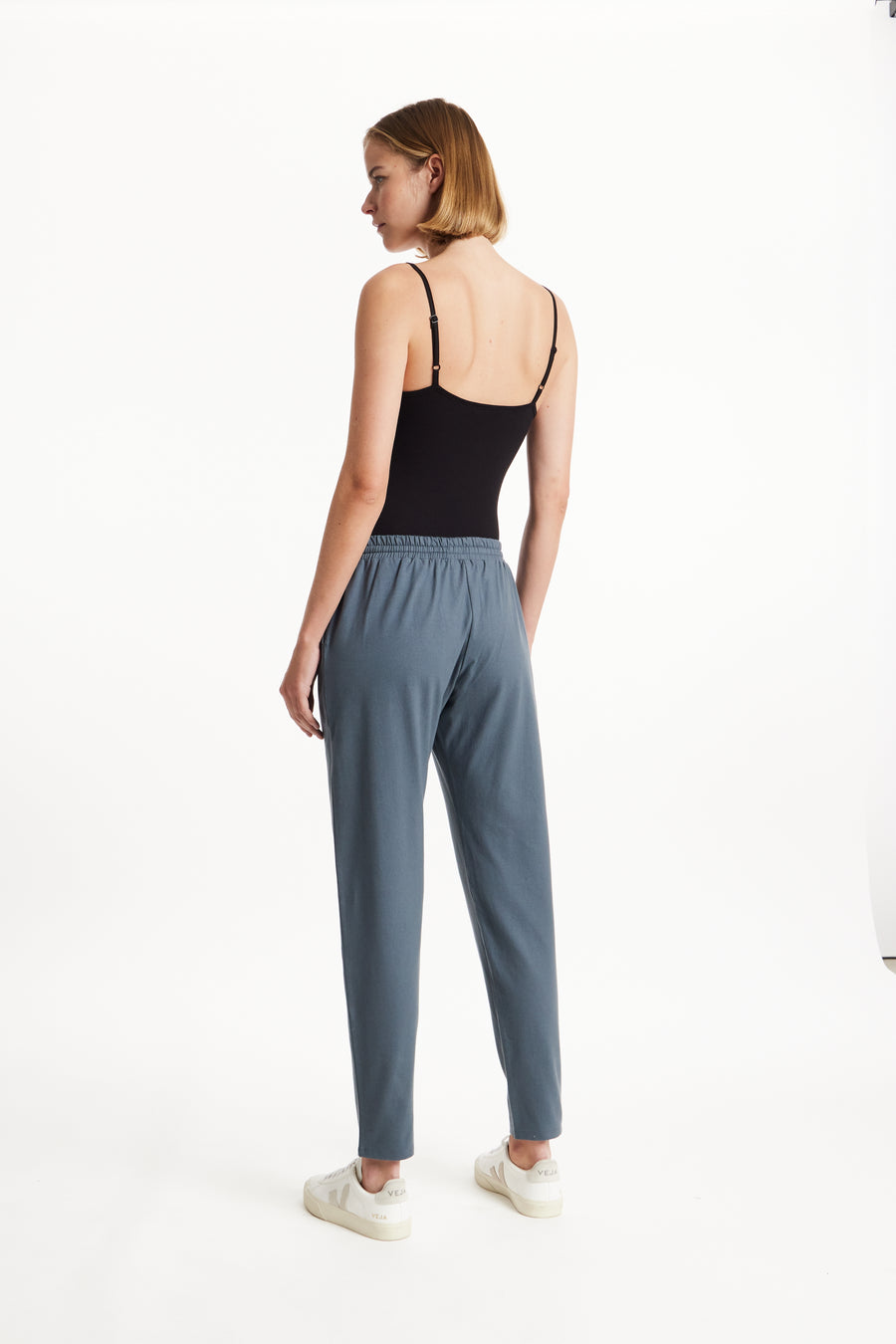 People Tree Fair Trade, Ethical & Sustainable Sasha Trousers in Dark grey 95% organic certified cotton, 5% elastane